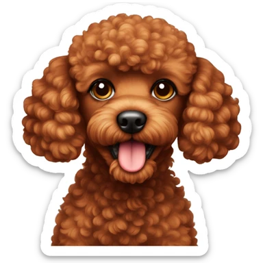 Red toypoodle  sticker