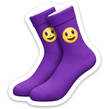 non slip socks purple sticker