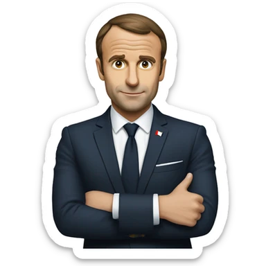 Macron boire un coup sticker