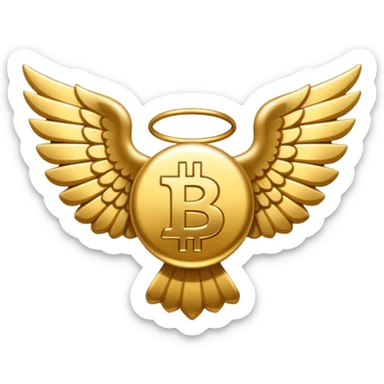 BTC with wings sticker