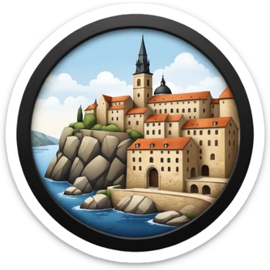 architectural heritage europe round sticker