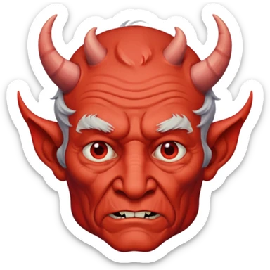 👴🏻 make the old man emoji look devil and also give him the horns just like animals or devil! sticker