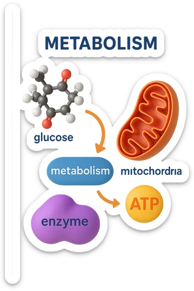 metabolismo 3d sticker