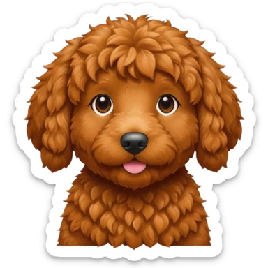 red goldendoodle sticker