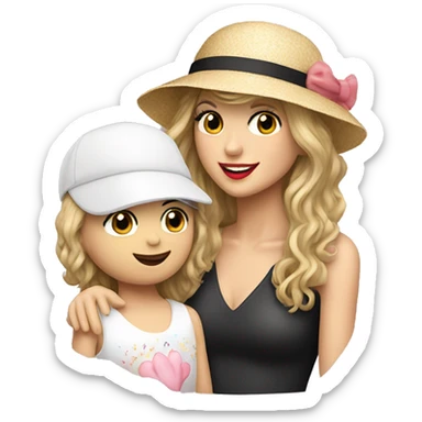 Taylor Swift giving a little girl with cancer the 22 hat at the eras tour sticker