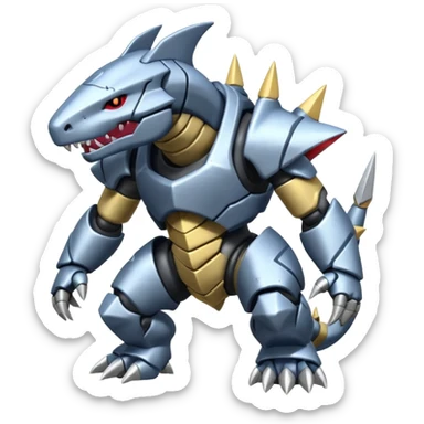 Steelix-Lairon-Onix-Aggron-Genesect-fusion sticker