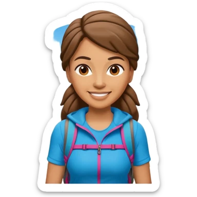 memoji face iphone: celebrity women hiking sticker