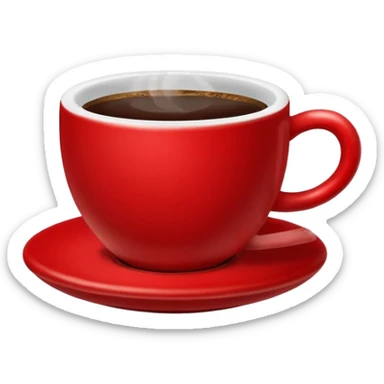 cup of coffe red sticker