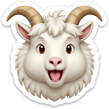cinematic-cute-yawning-white-goat-portrait-emoji,-head-tilted-slightly-with-a-dramatic,-wide-open-yawn,-showcasing-a-soft,-downy-white-fur-with-delicate-horns-and-gently-drooping-ears,-round-eyes-barely-open-in-drowsy-contentment, sticker