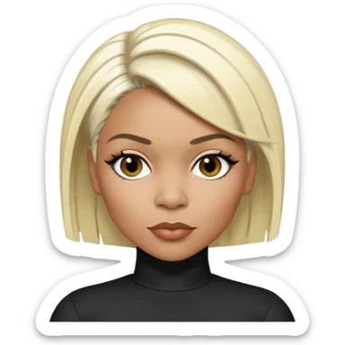 Tionne T-Boz Watkins with short platinum blonde hair sticker