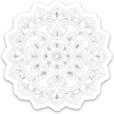 Black color kambi kolam sticker