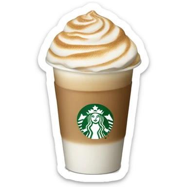 A Starbucks chai latte in a Starbucks cup  sticker