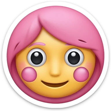 Crea un círculo con color auténtico rosado  sticker