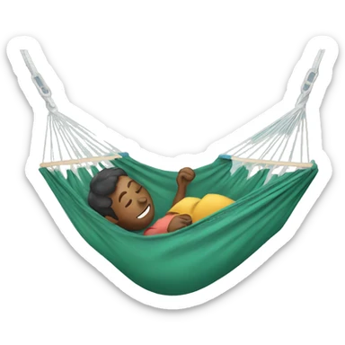 a person id a hammock sticker