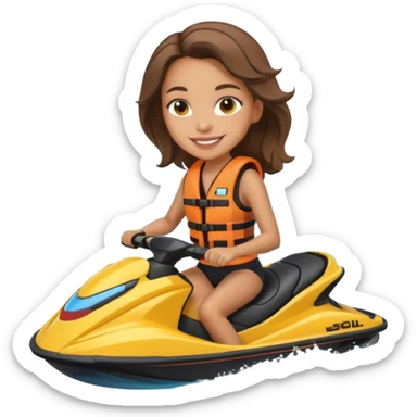 Lightskin girl in jetski sticker