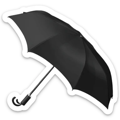 black folding umbrella sticker