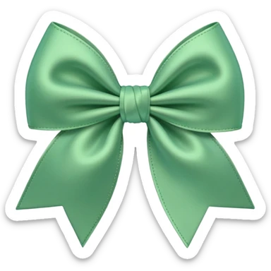 Coquette bow green sticker