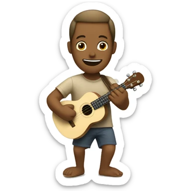 Jack Johnson playing the ukulele sticker