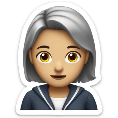 Sleepy schoolgirl  sticker