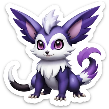 ShinyFurret-Absol-Noibat-Noivern-Hybrid (Full body) sticker