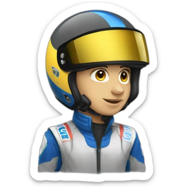 Karting racer sticker