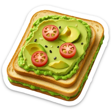 guacamole toast  sticker