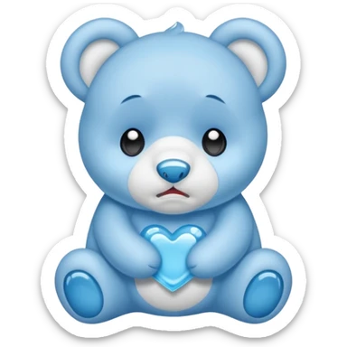 carebear that is crying. sticker