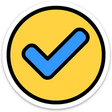 verified icon, clean, recognizable, suitable for social media sticker