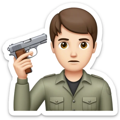 Pistola alla testa sticker