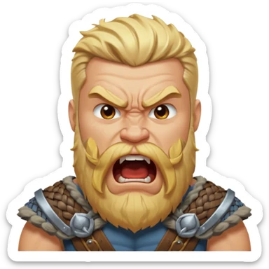 un vichingo che urla sticker