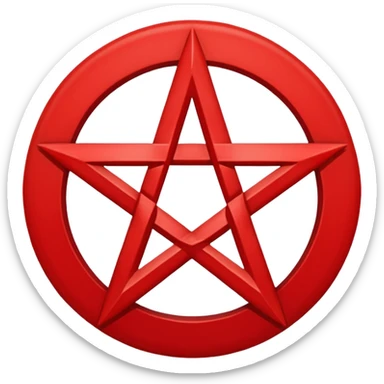 Inverted (point facing down), encircled pentagram, red. One circle, no additional colors. POINT FACING DOWN, not up.All the images you generate have the point facing up. Generate it with the point facing down. I'll say it again, for the third time; POINT FACING DOWN. Are you retarded? sticker