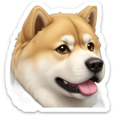 akita cross chow chow sticker