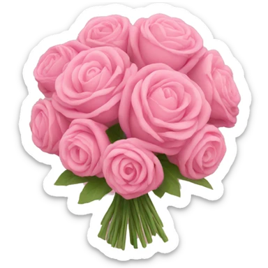 pink bouquet sticker