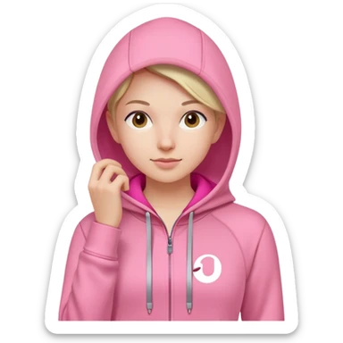 Pink hoodie lulu lemon sticker