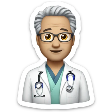 DR Shepherd from grey’s anatomy with grey hairs sticker