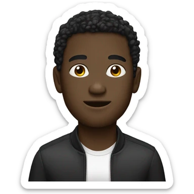 Black with withe car sticker