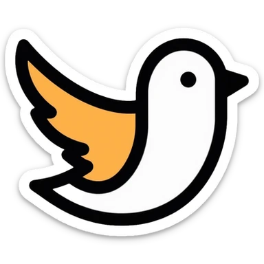 simple bird silhouette sticker