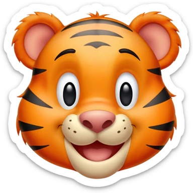 classic Tigger from Winnie the Pooh, cheerful and energetic sticker