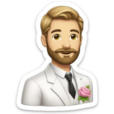 Homme barbu mariage gay sticker