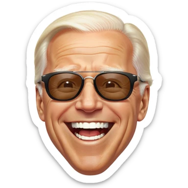 Joe Biden  laughing sunglasses sticker