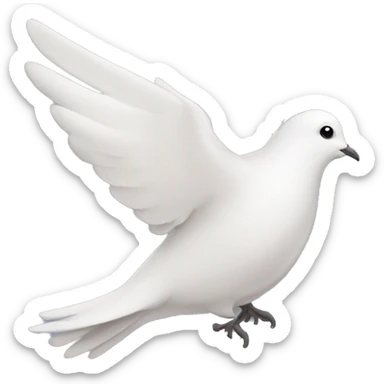 a dove with an olive branch in it's mouth sticker