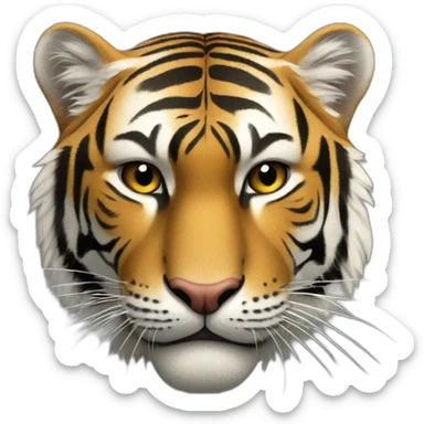 Tigre tenant une épée sticker