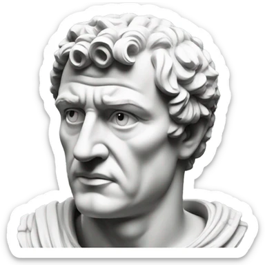 Julius Caesar statue sticker