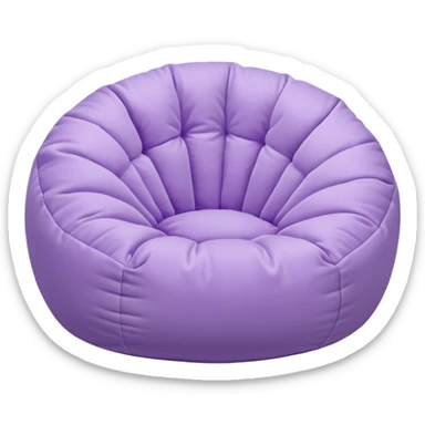 White beanbag with a light purple tint  sticker