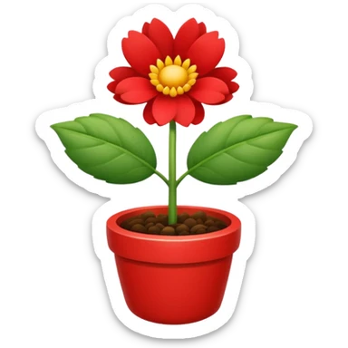 
Broto de planta de flor vermelha sticker