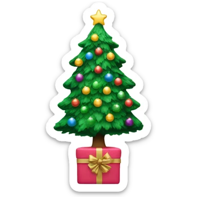 Flocked Christmas tree sticker