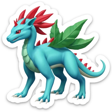 Suicune-Meganium-Salamence-fusion (full body) sticker