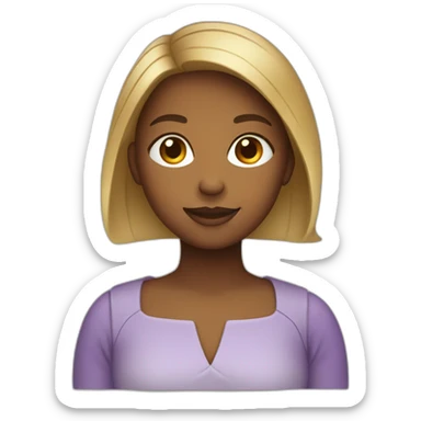 Fille avec un dégradé de couleur sticker