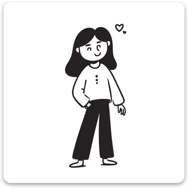 hand-drawn doodle style of 'Dana Dawson', playful, casual, with a small heart accent sticker