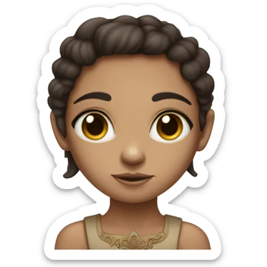 a Canadian sphinx with blue eyes, it is held by a girl with dark hair and brown eyes and hugs sticker